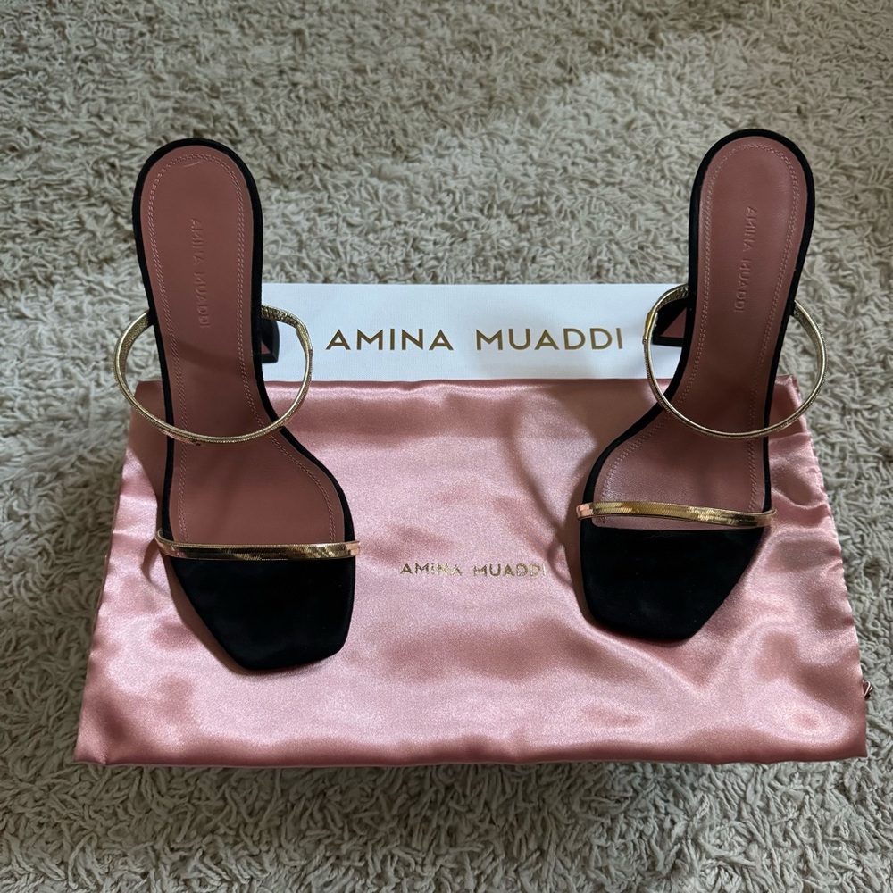 Amina Muaddi Henson Slide Sandals - Picture 4 of 6